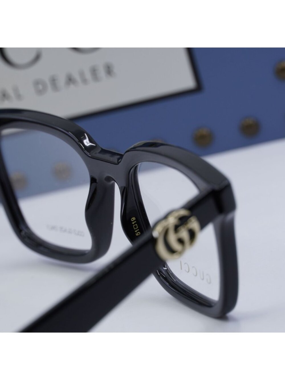 Gucci GG1728O 001 Square Eyeglasses 51mm - Black - Picture 9 of 12